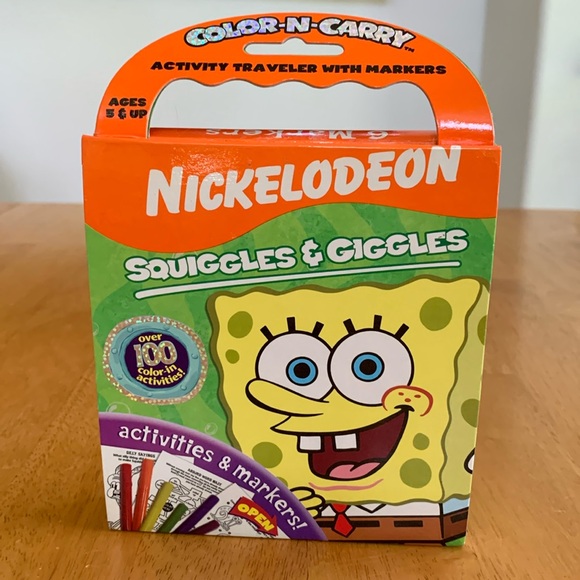 ✋SpongeBob Squarepants Color-N-Carry Activity Traveler New, but No Markers - Picture 1 of 14
